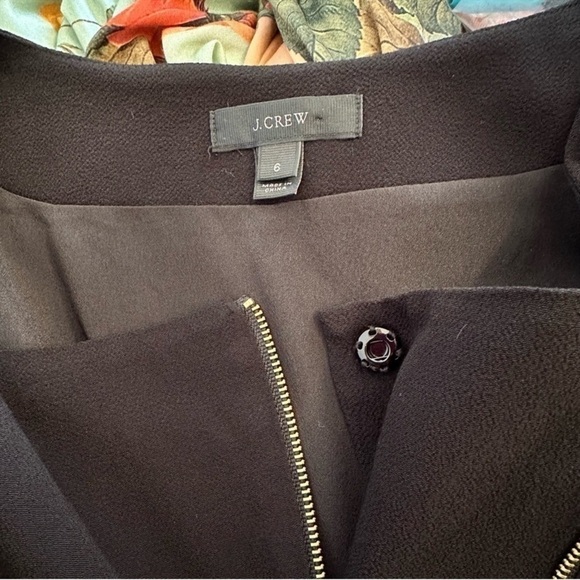 J. Crew Asymmetric Zip Jumpsuit In Black Womens 6 Sleeveless - Picture 4 of 8